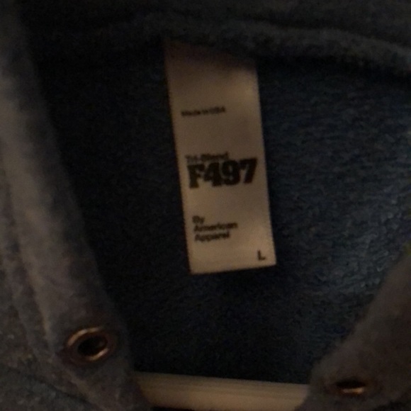 American apparel blue zip up sweater - Picture 3 of 4